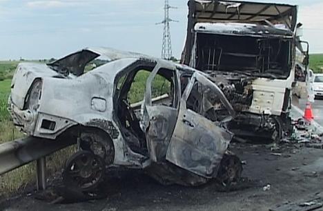 Şoferul care a murit carbonizat în accident lângă Săcueni era un ofiţer SRI în misiune! 